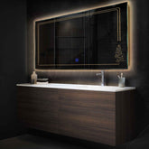 Espejo LED Rectangular | Botón táctil | Luz blanca cálida - Reyze Seria Good Vibes Model 3